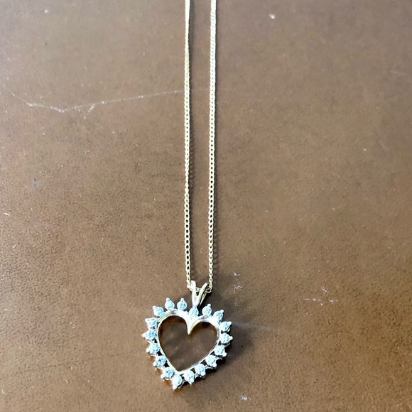 14K diamonds pendant /vintage - Picture 7 of 9